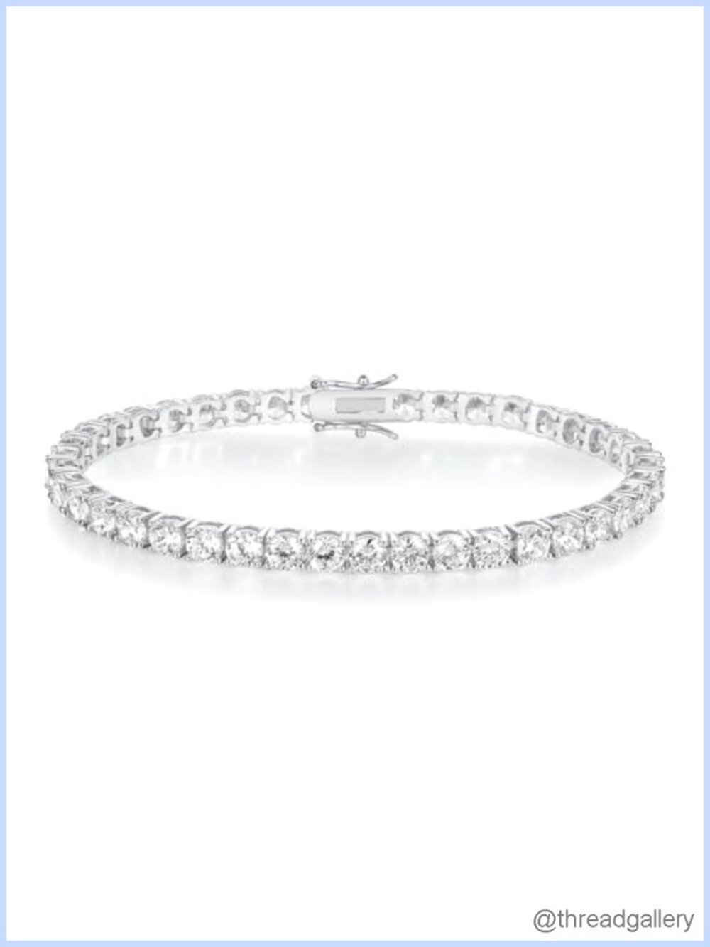 Gemsme 18K Gold Plated Cubic Zirconia Tennis Bracelet for Women 6.5"